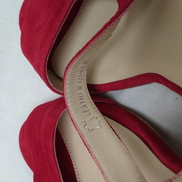 Eric Michael, Handmade in Portugal Red Suede Heeled Sandals Size EU41/US10 - Picture 6 of 8